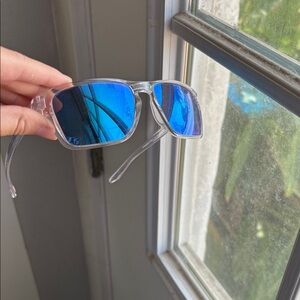 Oakley Clear and  Blue Lens Sunglasses